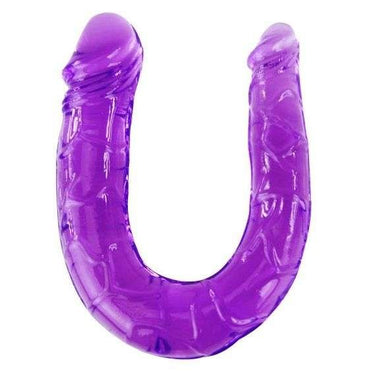 Dildo Doppio Realistico in Jelly Viola - Venature e Glande Marcati